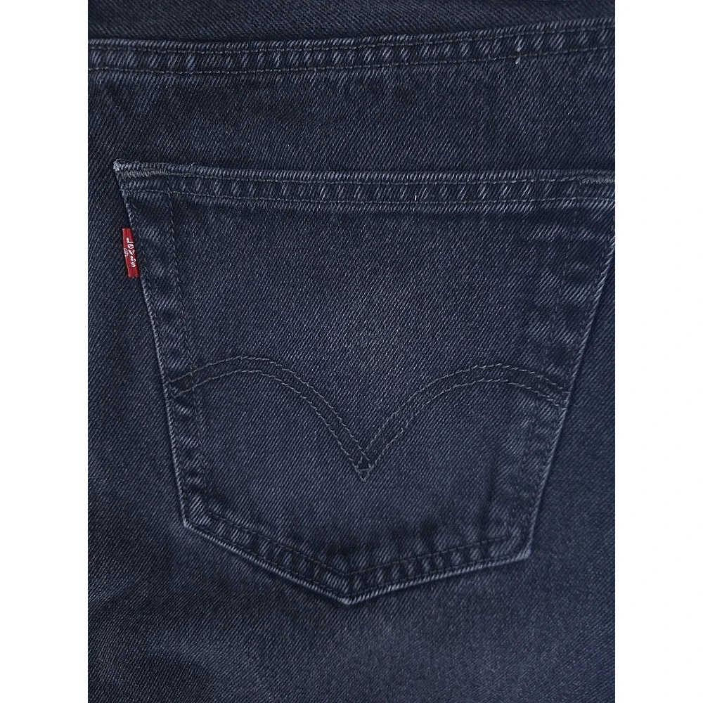 Levis 505 Regular Fit Black Jeans Straight Leg W33 L30 Mens Classic Denim Cotton